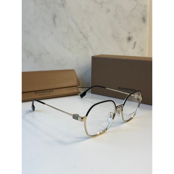 NEW Burberry BE1379D Winston Round Gold Unisex Frames - Picture 5 of 6
